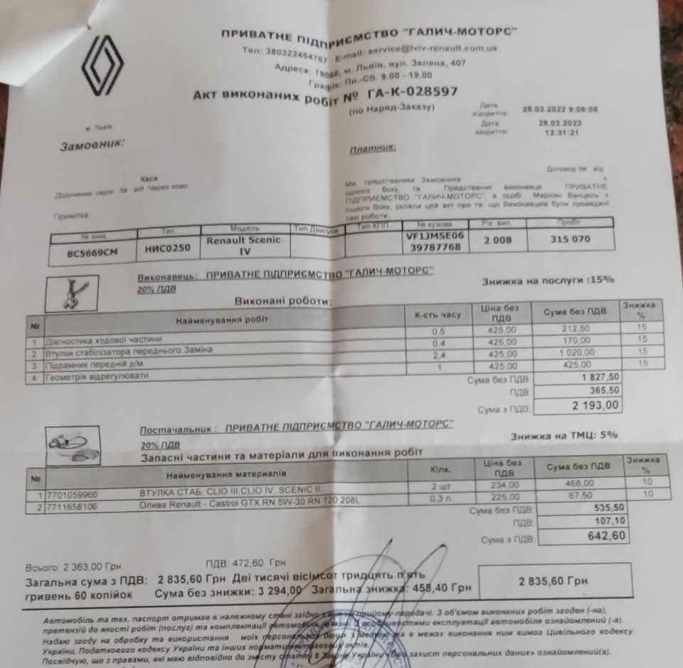 Заміна втулок стабілізатора 1
