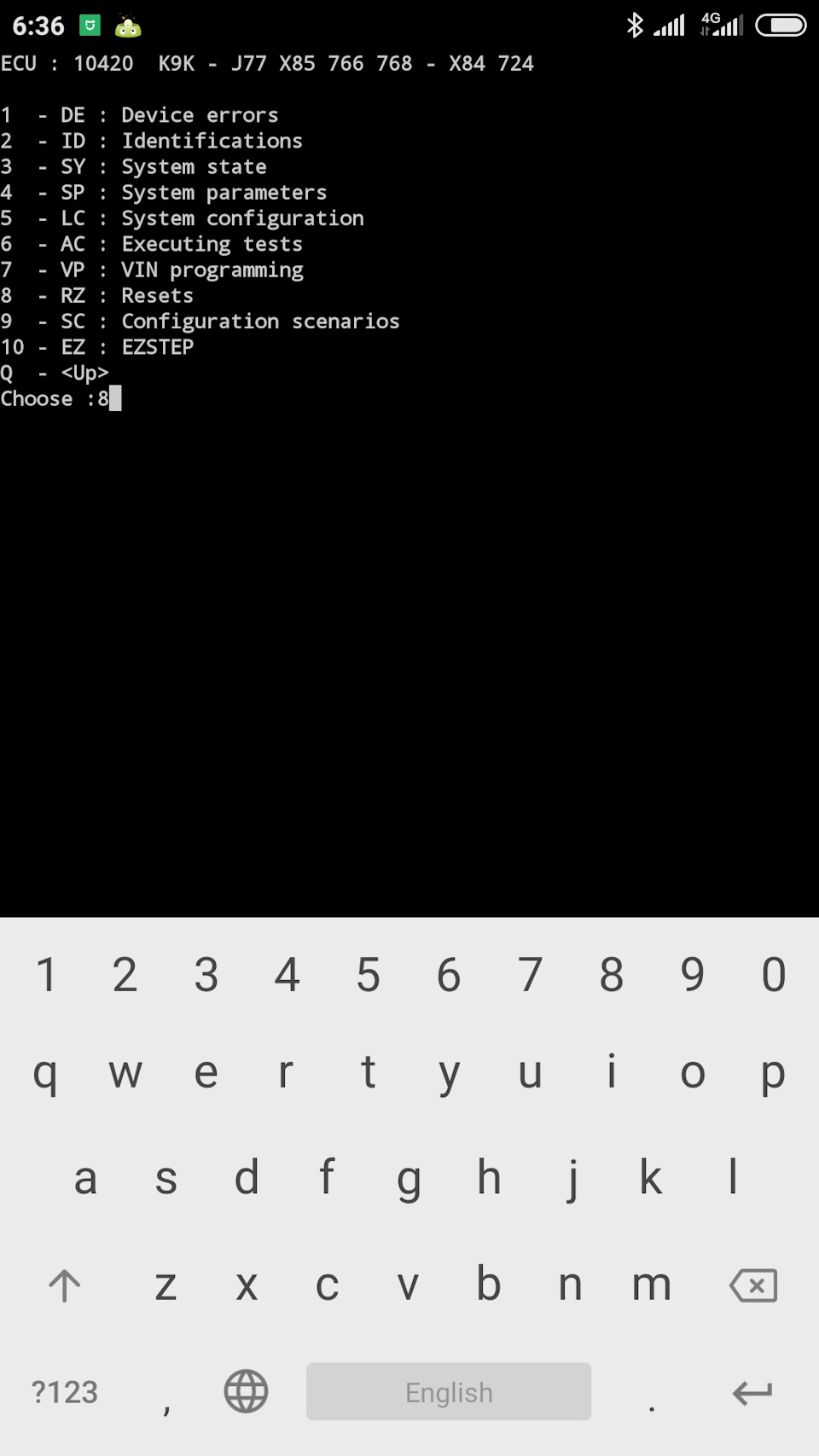 Помилки двигуна після зняття форсунки, Діагностика ELM 327 2