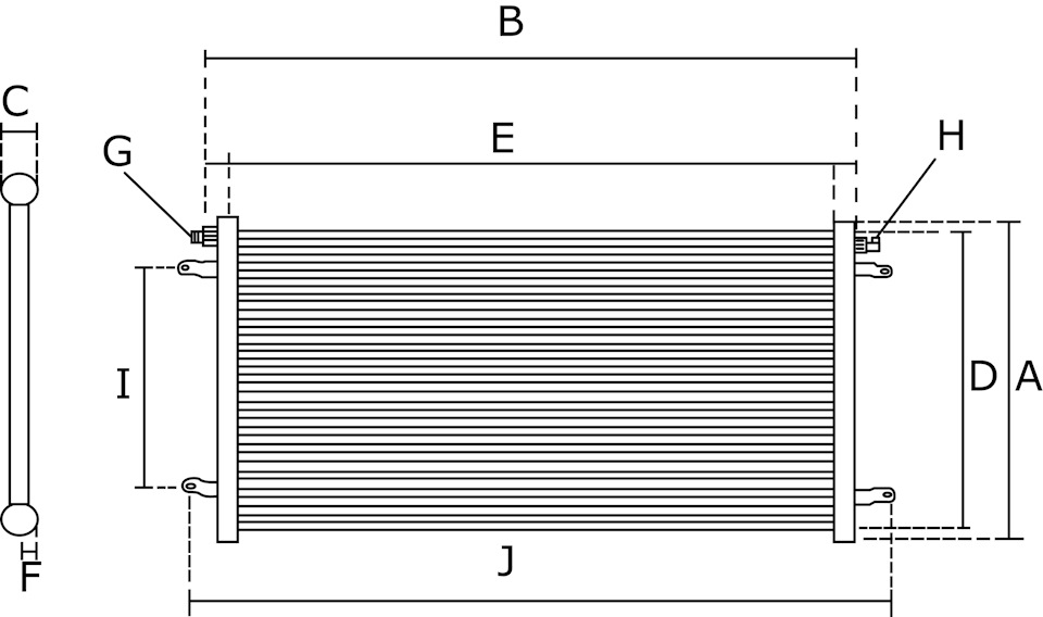 Радіатор кондиціонера Symbol 1.4 16V 2
