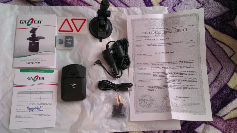 Відеореєстратор Gazer F525 (з сертифікатом УкрСЕПРО) 2