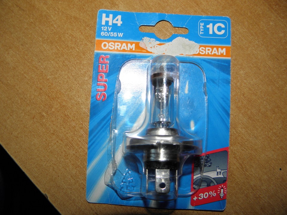 Згоріла лампочка ближнього світла)Osram bilux SUPER (64193)+30% 1