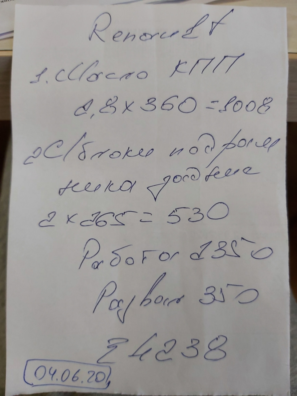 Упорядкував ходову 1
