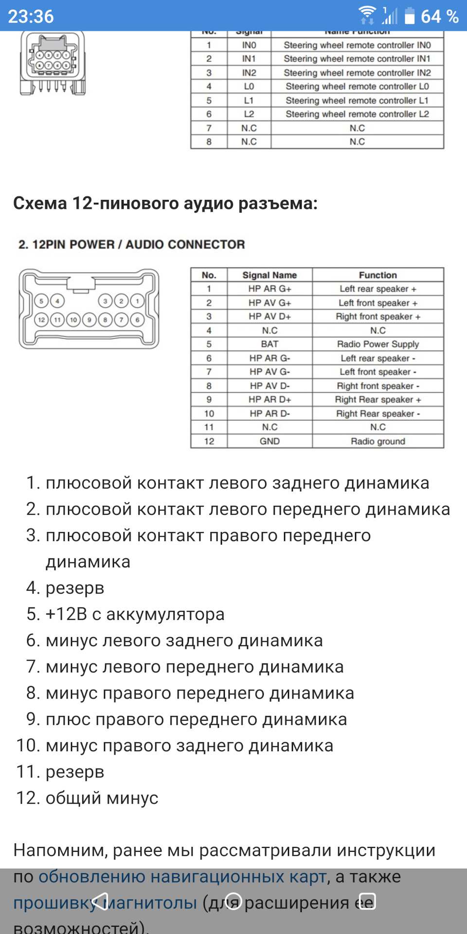Розпинування аудіоштекера media nav evolution renault trafic 3 1