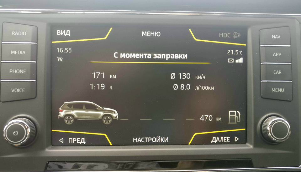 Витрата при рівномірній їзді або скоріше так, для статистики 1