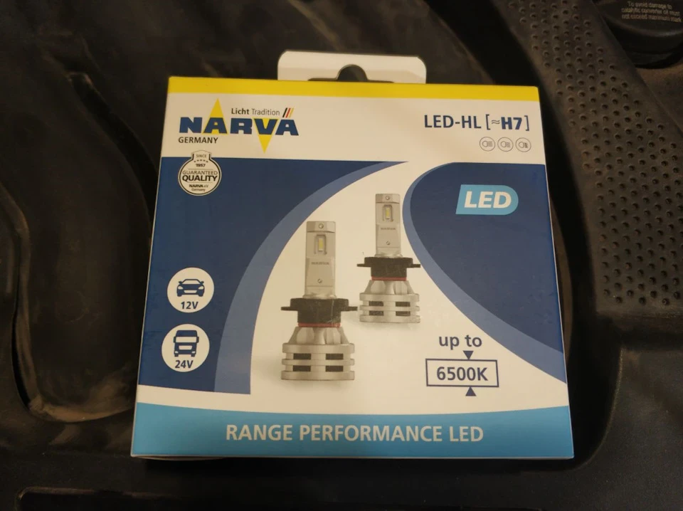 Narva Range Perfomance LED H7 в ближній, перевірка пробігу по мотогодин через VCDS