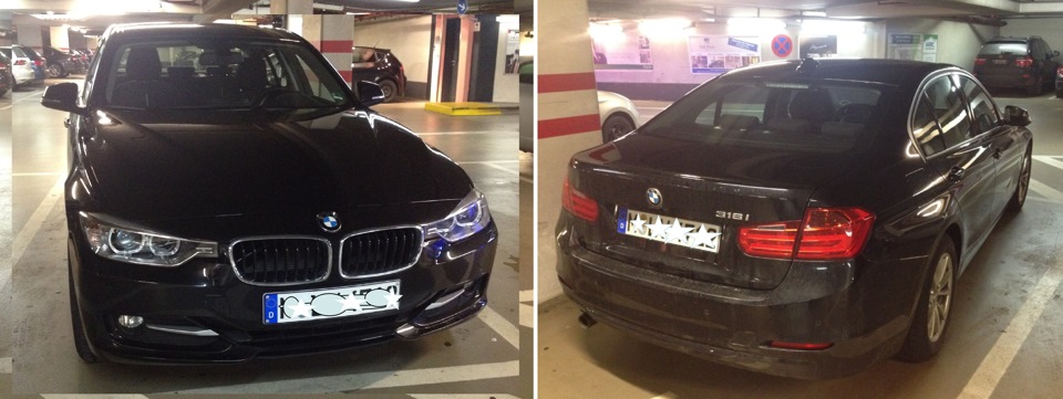 Зрада ібіце з BMW 316i 2