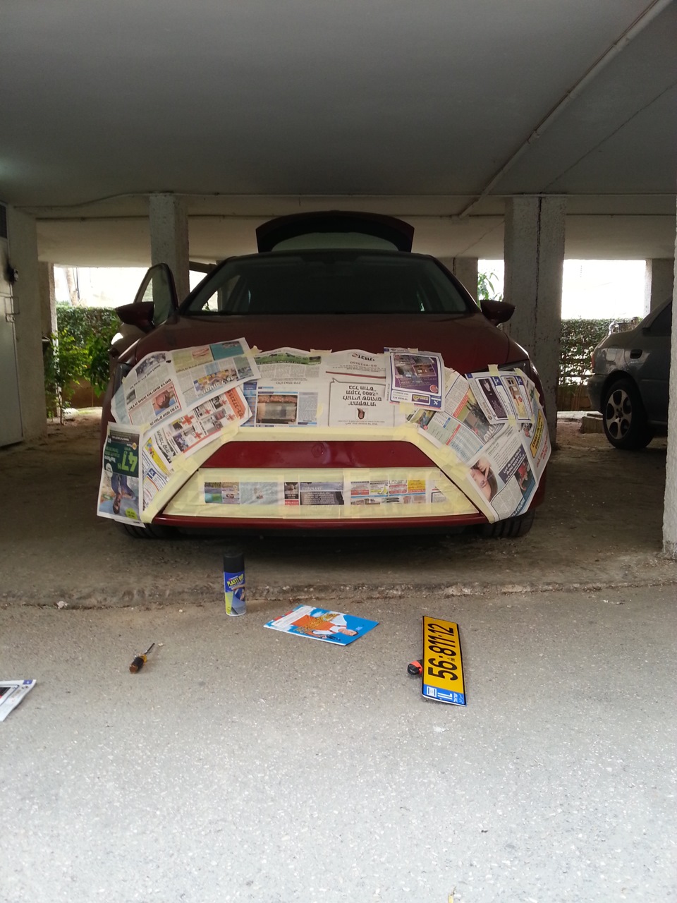Фарбування нижньої частини бампера та куточків 3