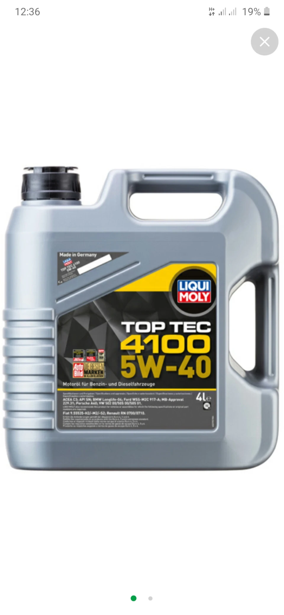 Що скажете про Моторне масло Liqui Moly Top Tec 4100 5W-40 4 л (7547)