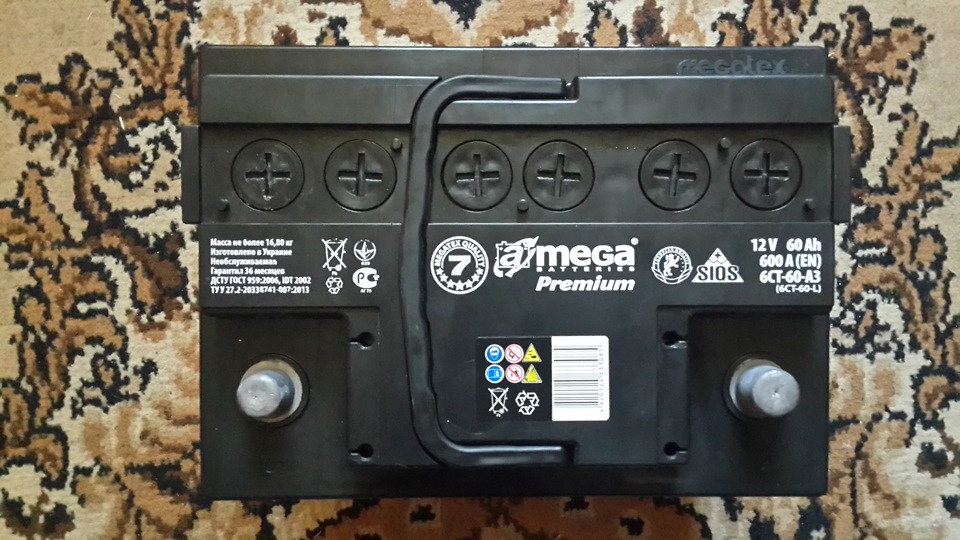 Замина акумулятора (A-Mega Premium 6CT-60-А3 R) 2