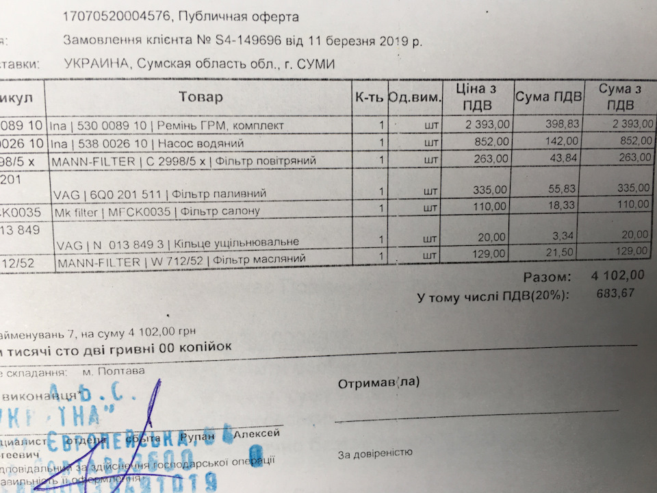Запчастини на велике ТО після покупки 4