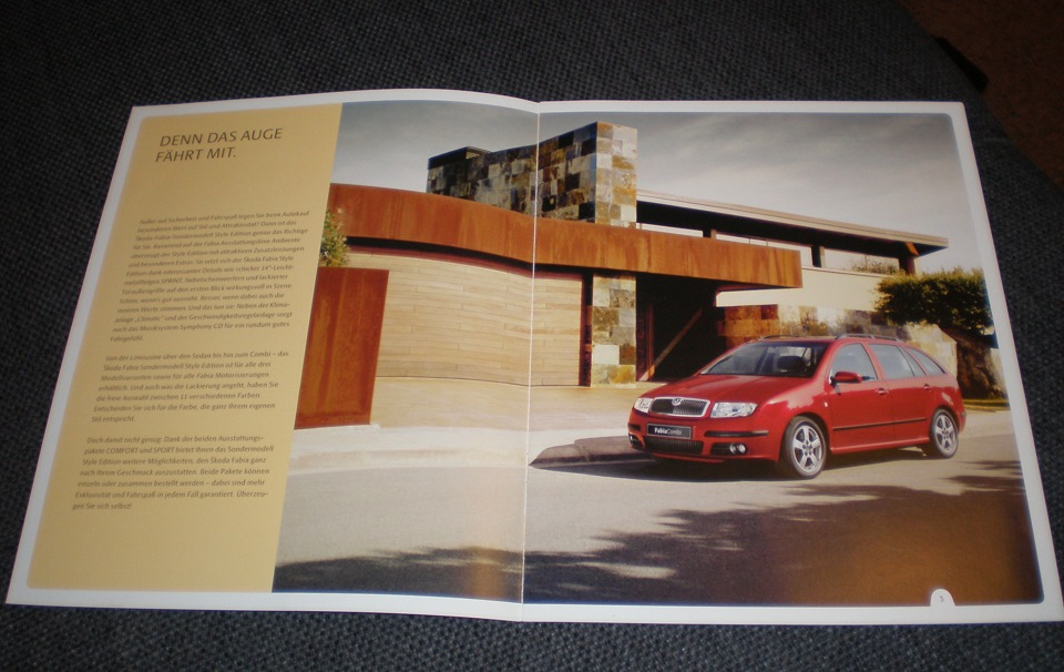 Оригінальний німецький буклет Skoda Fabia style edition 3