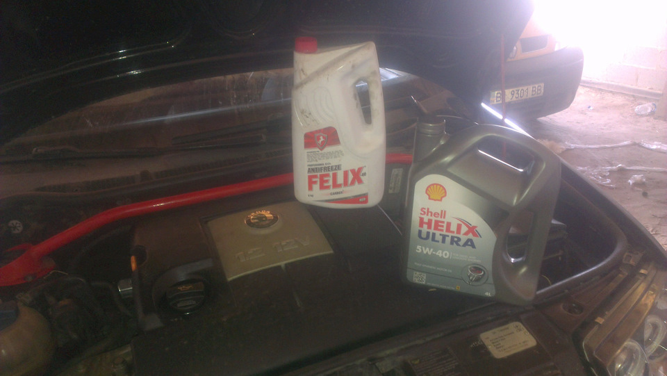 Shell helix ultra_5w40 + felix antifreeze 1