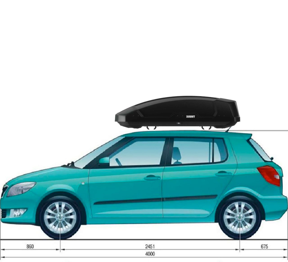 Бокс Thule Force XT M і поперечки Yakima Flush Bars 1