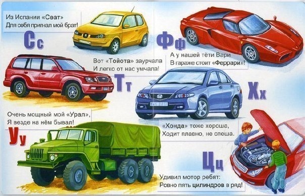 Алфавіт для дітей автомобіліста 4