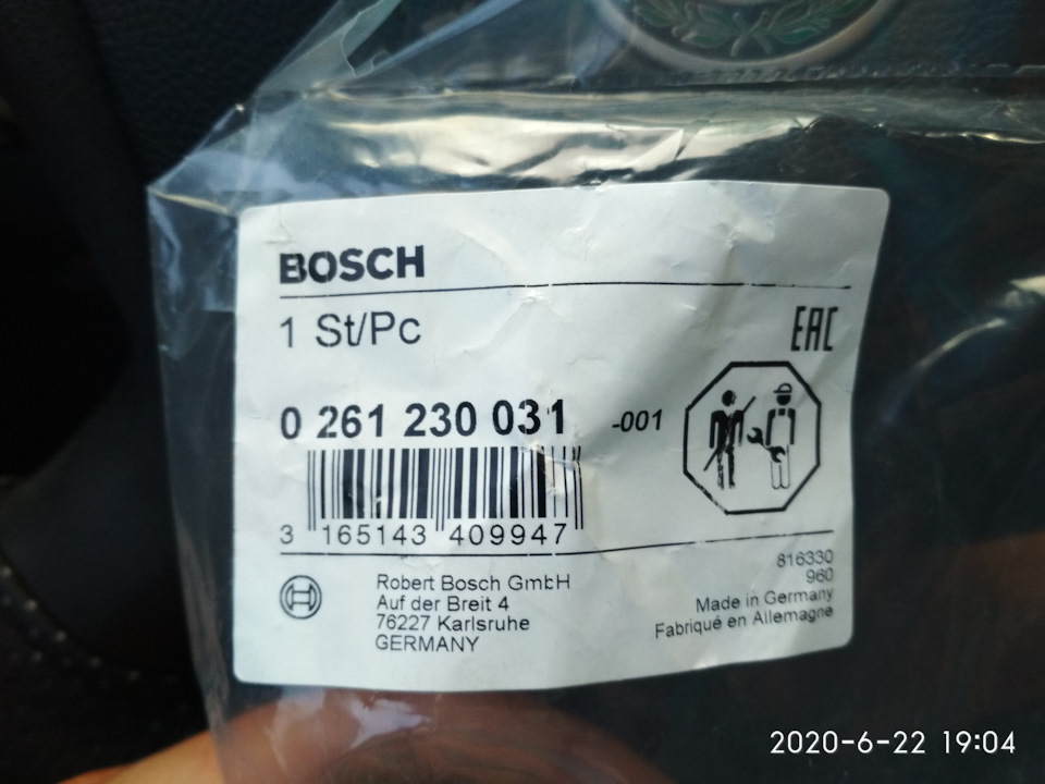 Датчик тиску наддуву Bosch 0 261 230 031 2