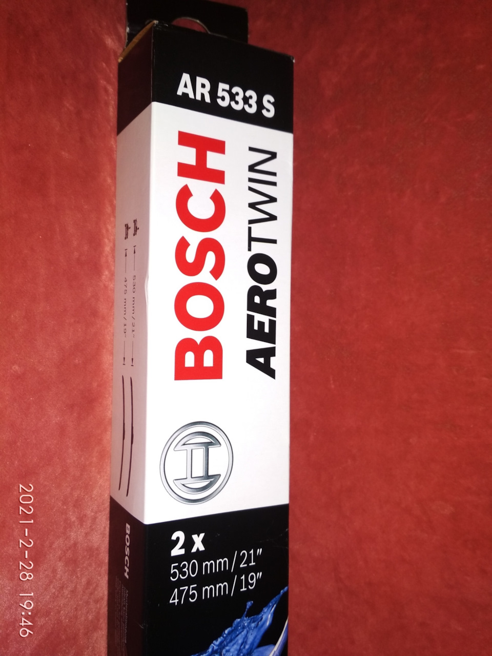 Комплект щіток склоочисника безкаркасних Bosch Aerotwin 530/475 (3397118902) 1