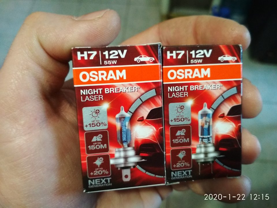 Лампа галогенна Night Breaker Laser +150% H7 12V 55W (64210NL) OSRAM 2