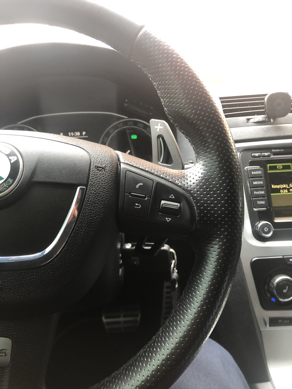 Накладки на руль DSG Skoda 3