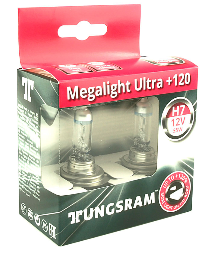 Заміна ламп ближнього світла Tungsram H7 55W 12V Megalight Ultra +120% 1