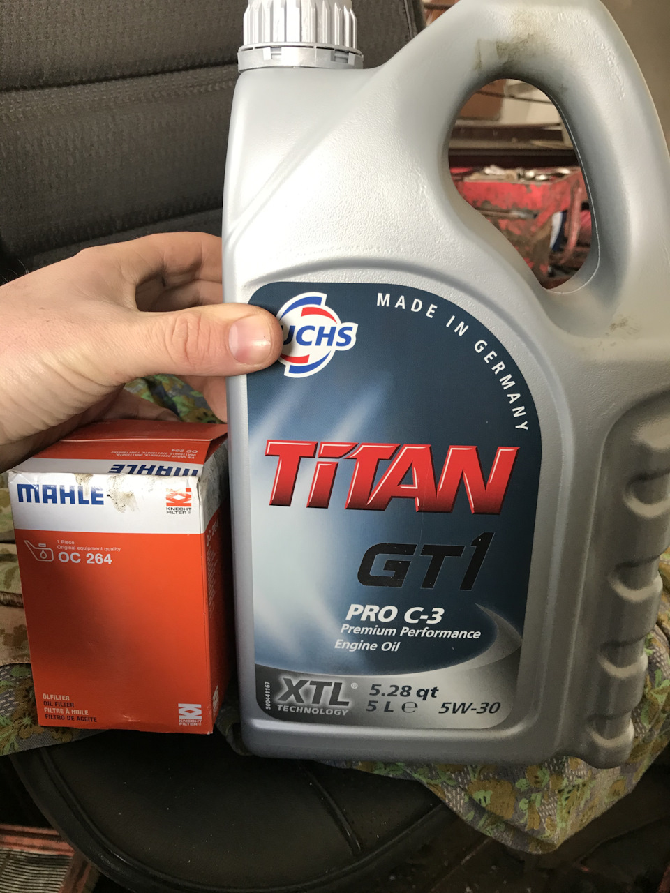 249000 Заміна мастила Fuchs Titan gt1 5w30 та фільтра 2