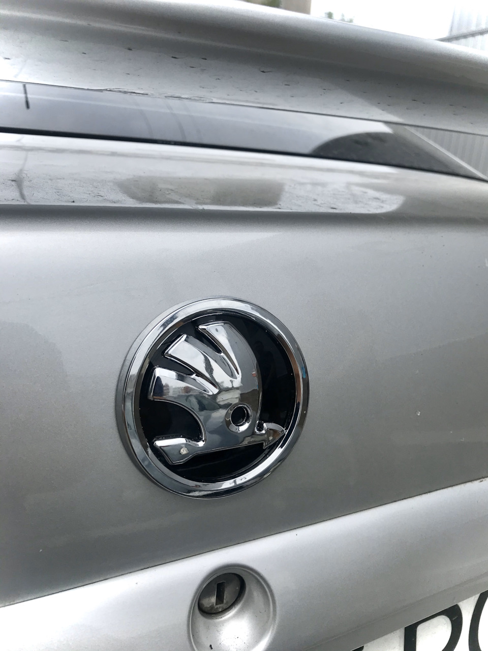 Заміна заднього шильдика Škoda 1