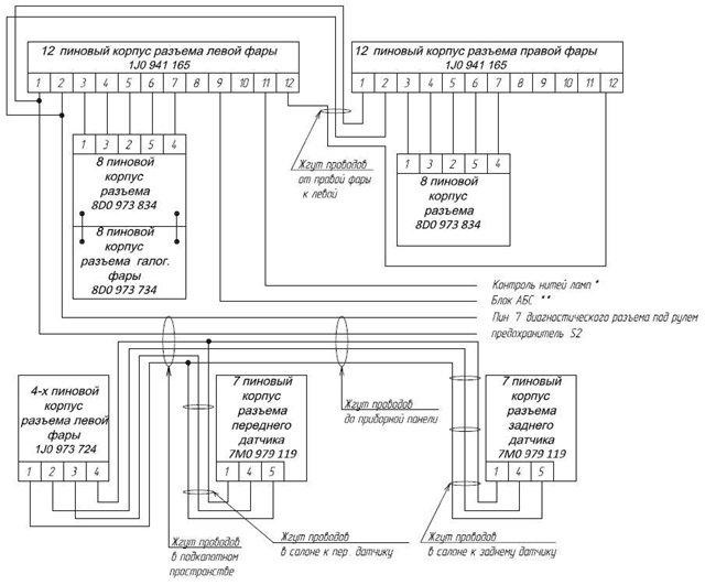 Перехідник фари з 8pin на 12pin галоген-ксенон 2