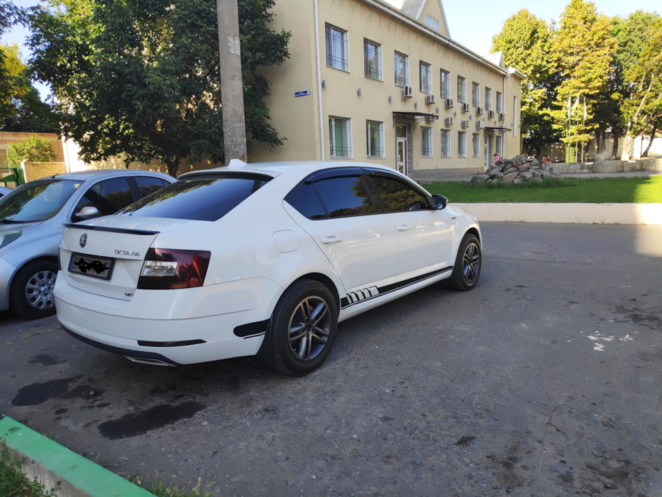 Наклейка на двері Октавія А7 1