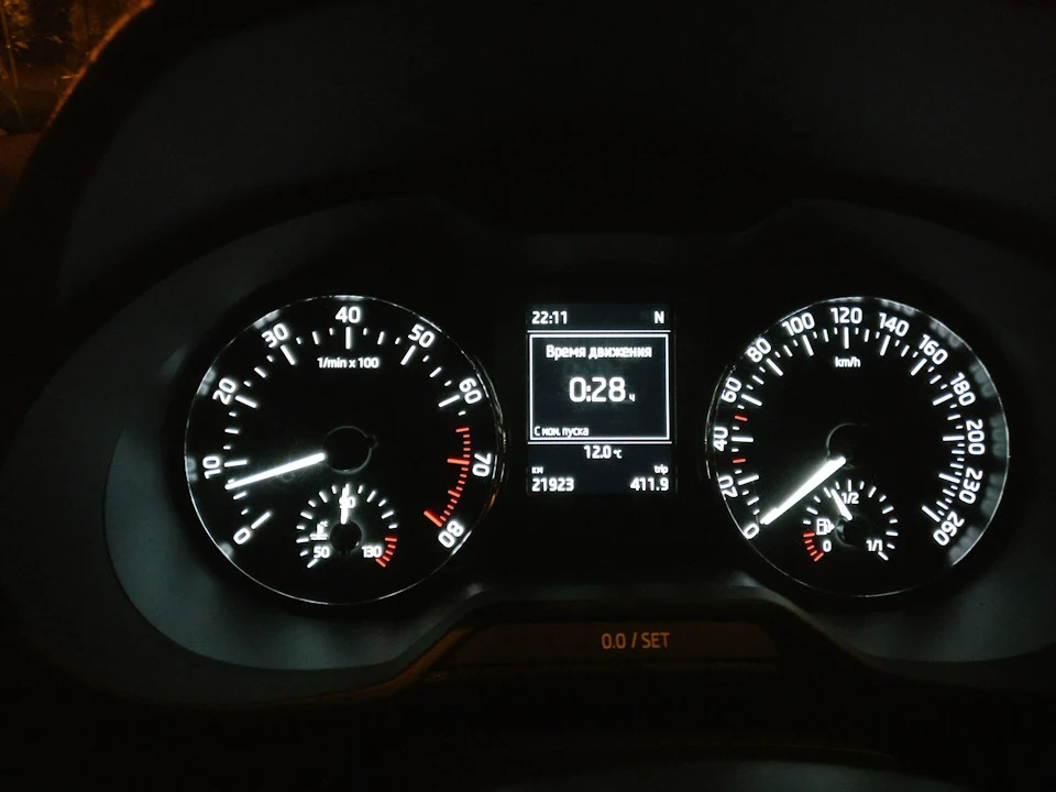 Витрата, нічна спокійна їзда на 1.2tfsi