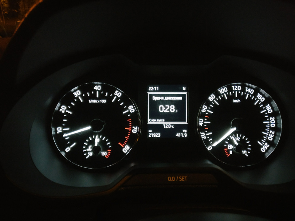 Витрата, нічна спокійна їзда на 1.2tfsi 1