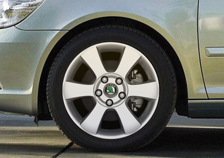 Колір фарби фірмових дисків Skoda 1