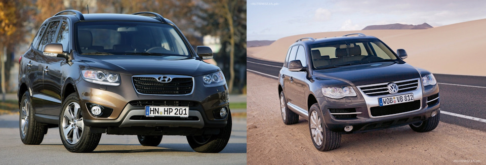 Hyundai Santa Fe 2.7 V6 vs Volkswagen Touareg GP 3.6 V6 FSI 1