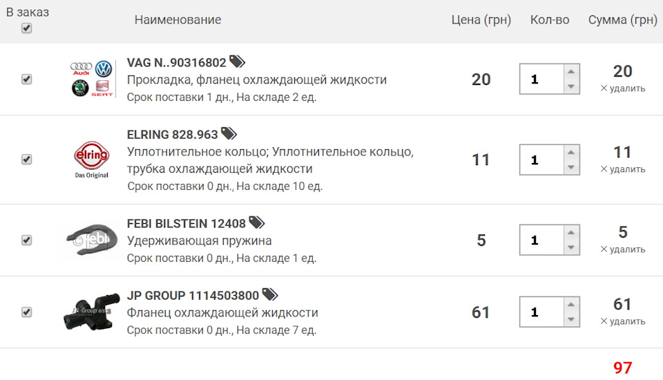 Потік фланець системи охолодження VAG 06A121133J або в народі трійник 3