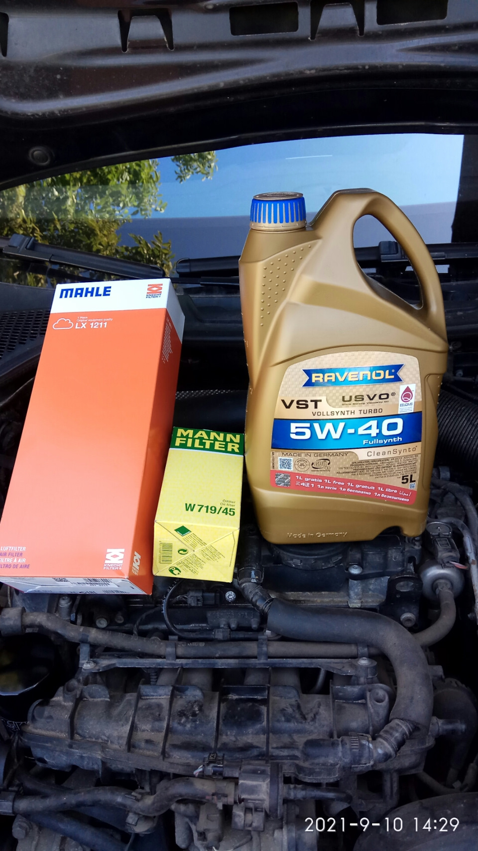 Заміна мастила 110 т.км. Ravenol vst 5w40 1