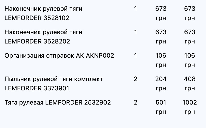 Заміна рульових тяг і наконечників 1
