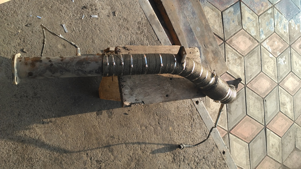 Обмотка Downpipe RUD термострічкою 3