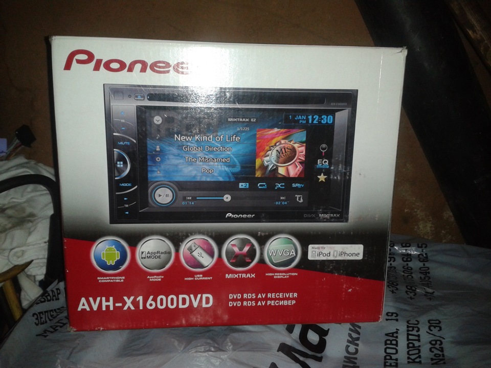 Магнітол Pioneer AVH-X1600DVD 2