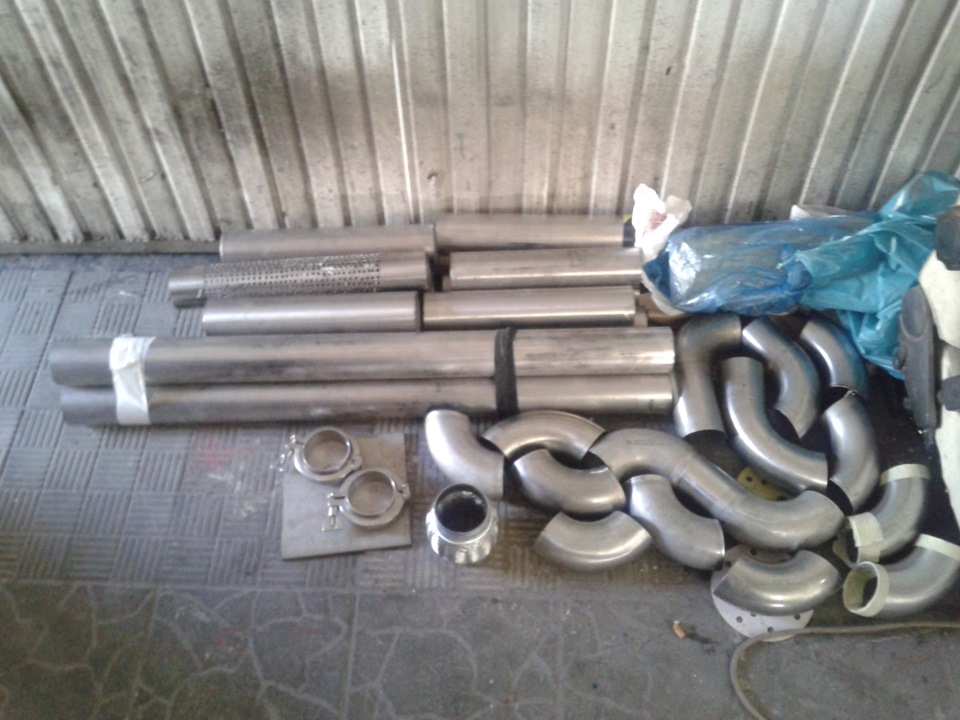 Custom Downpipe + Exhaust на 3х дюймах 1