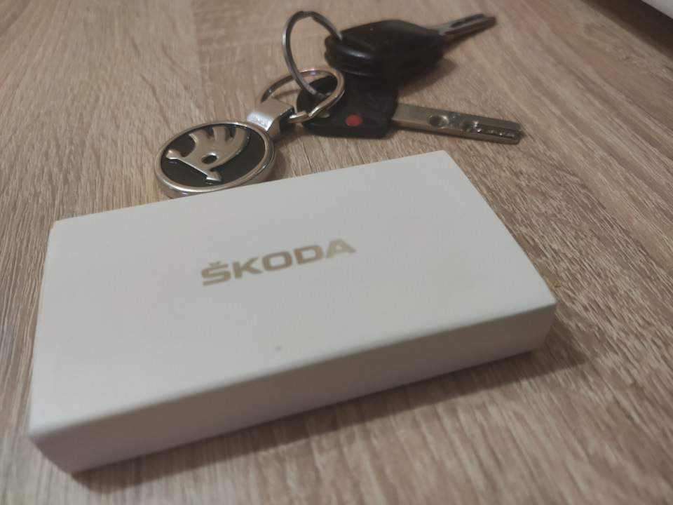 Оригінальний брелок з монеткою Skoda Octavia 3