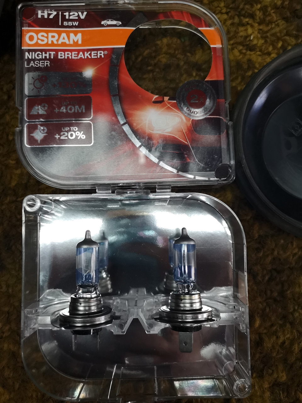 Лампи Osram Night Breaker H7 55W під лінзу, у ближнє світло. 2