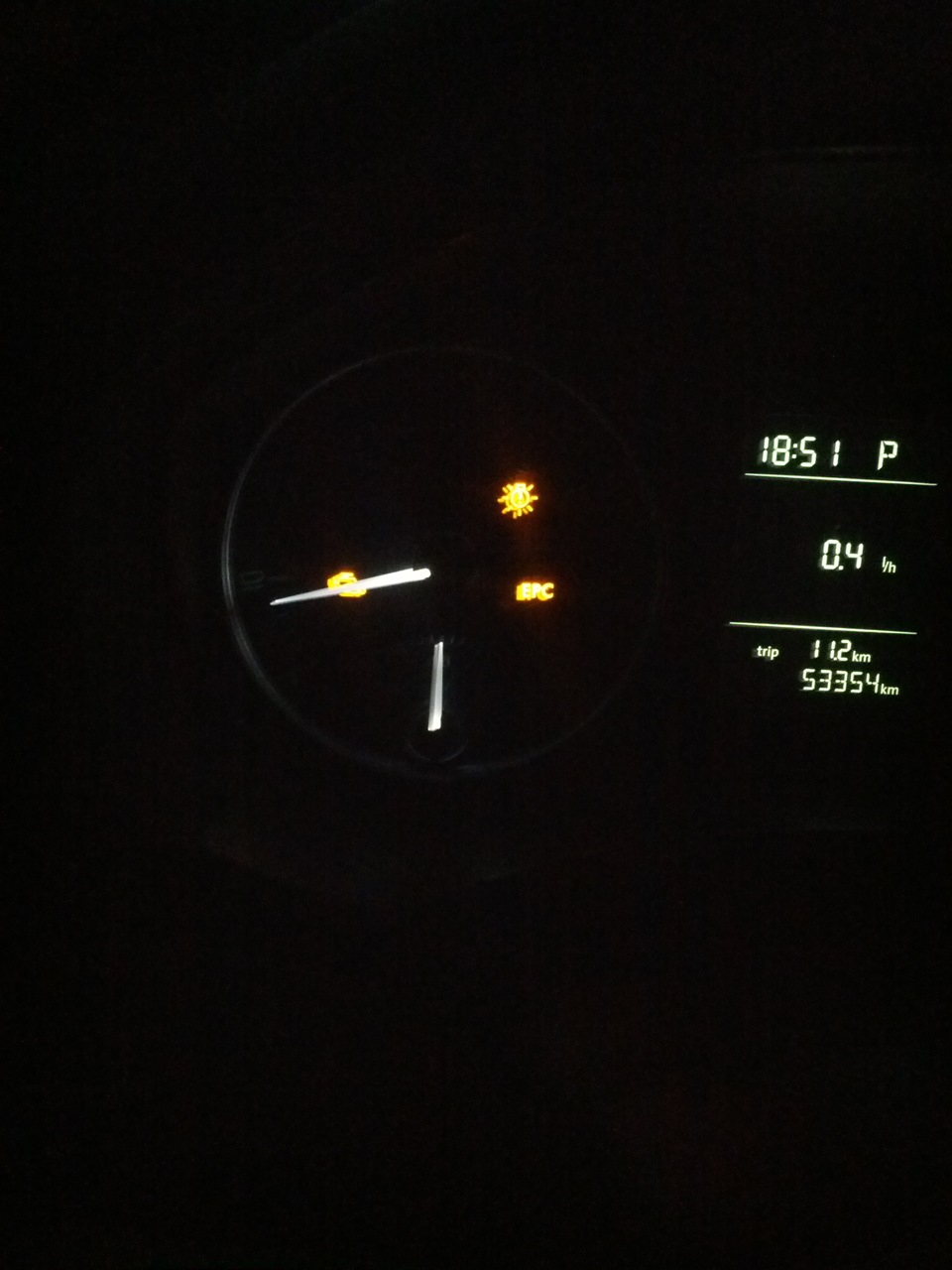 Загорівся Check engine + EPC 1