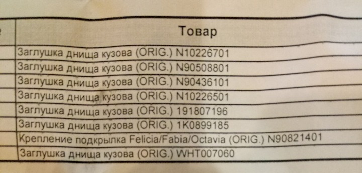 Всі дрібниці ... (подушки, заглушки, кришка омивача) 1