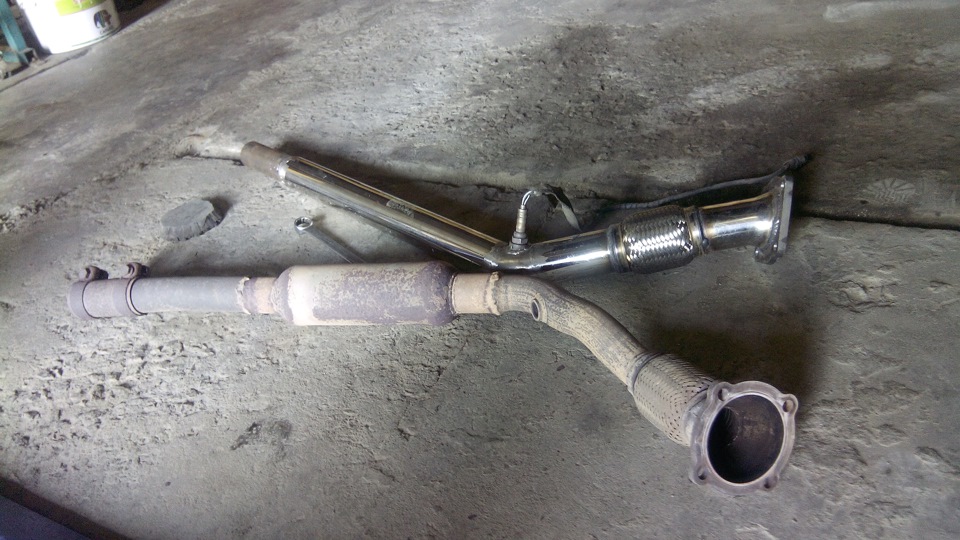 Downpipe… наконец на машине 1