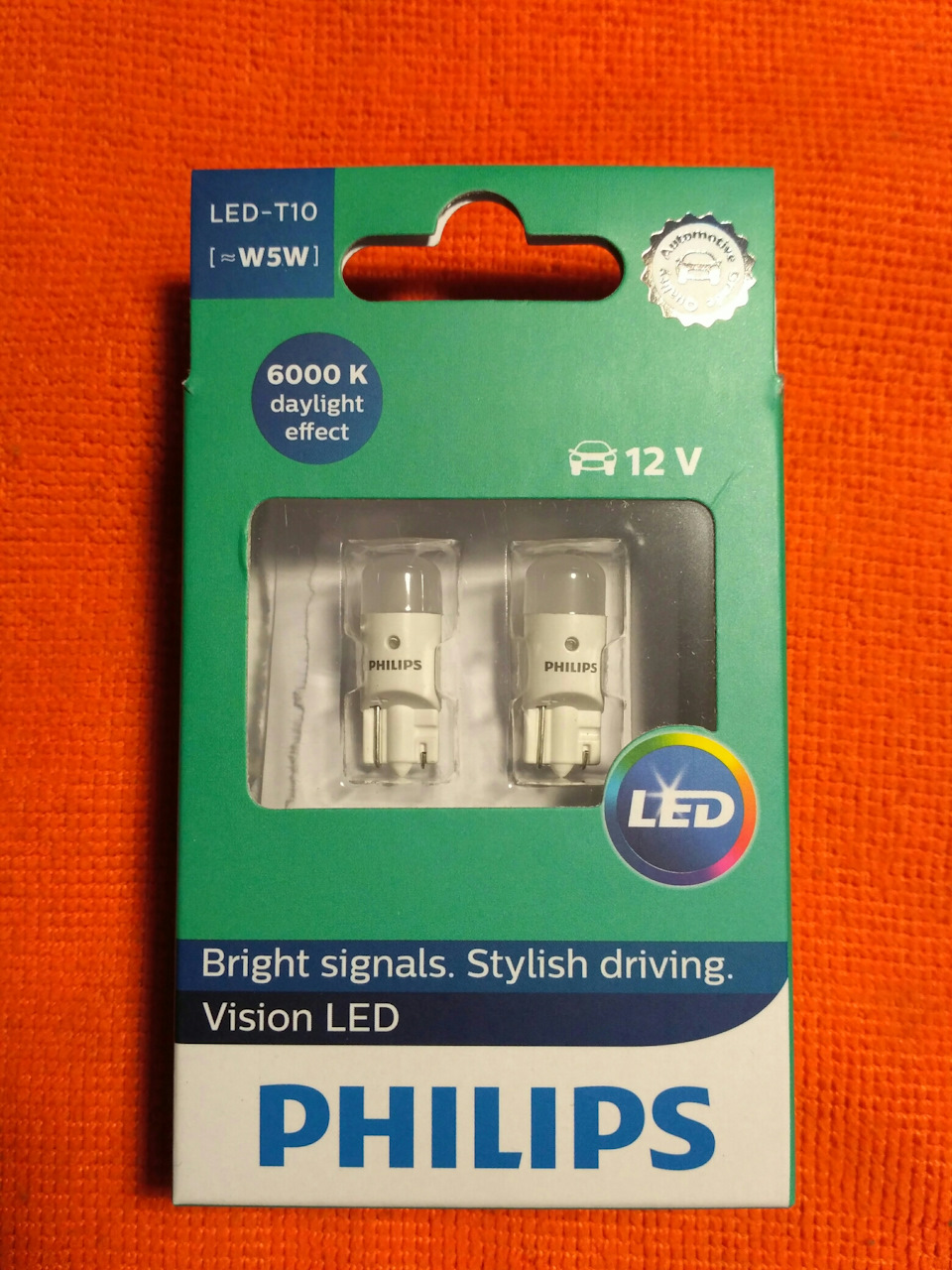 Лампочки в підсвічування номера PHILIPS Vision Led 6000K 1