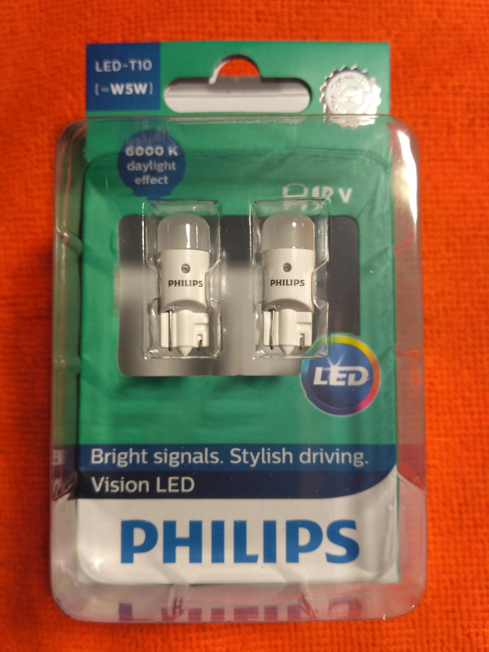 Лампочки в підсвічування номера PHILIPS Vision Led 6000K 3