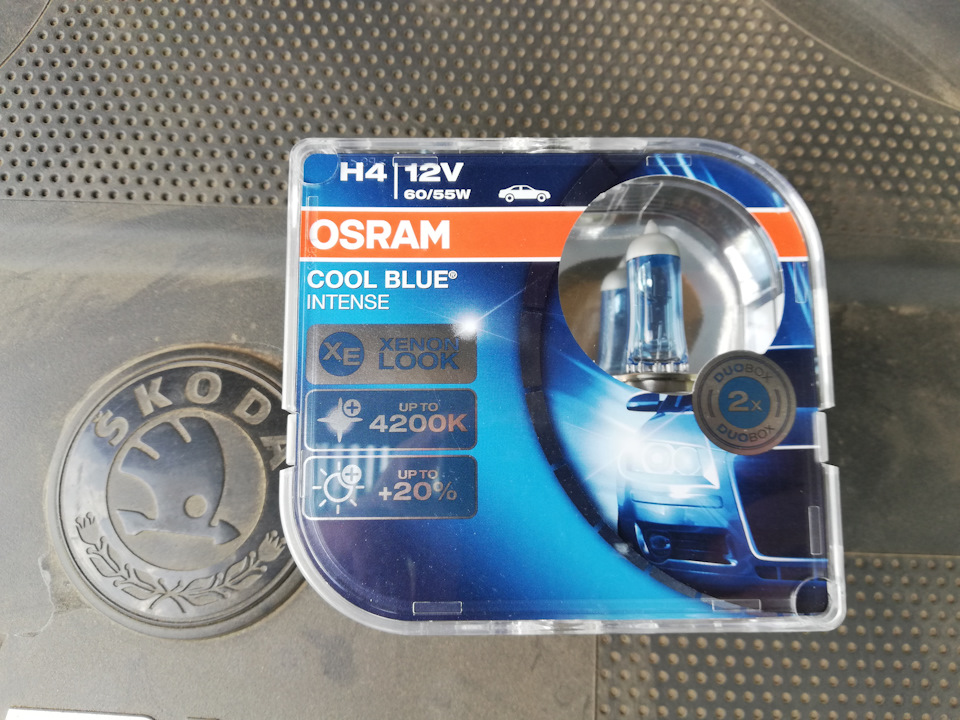 Заміна ламп: OSRAM Cool Blue Intense H4 12V 64193CBI-HCB DUO 1