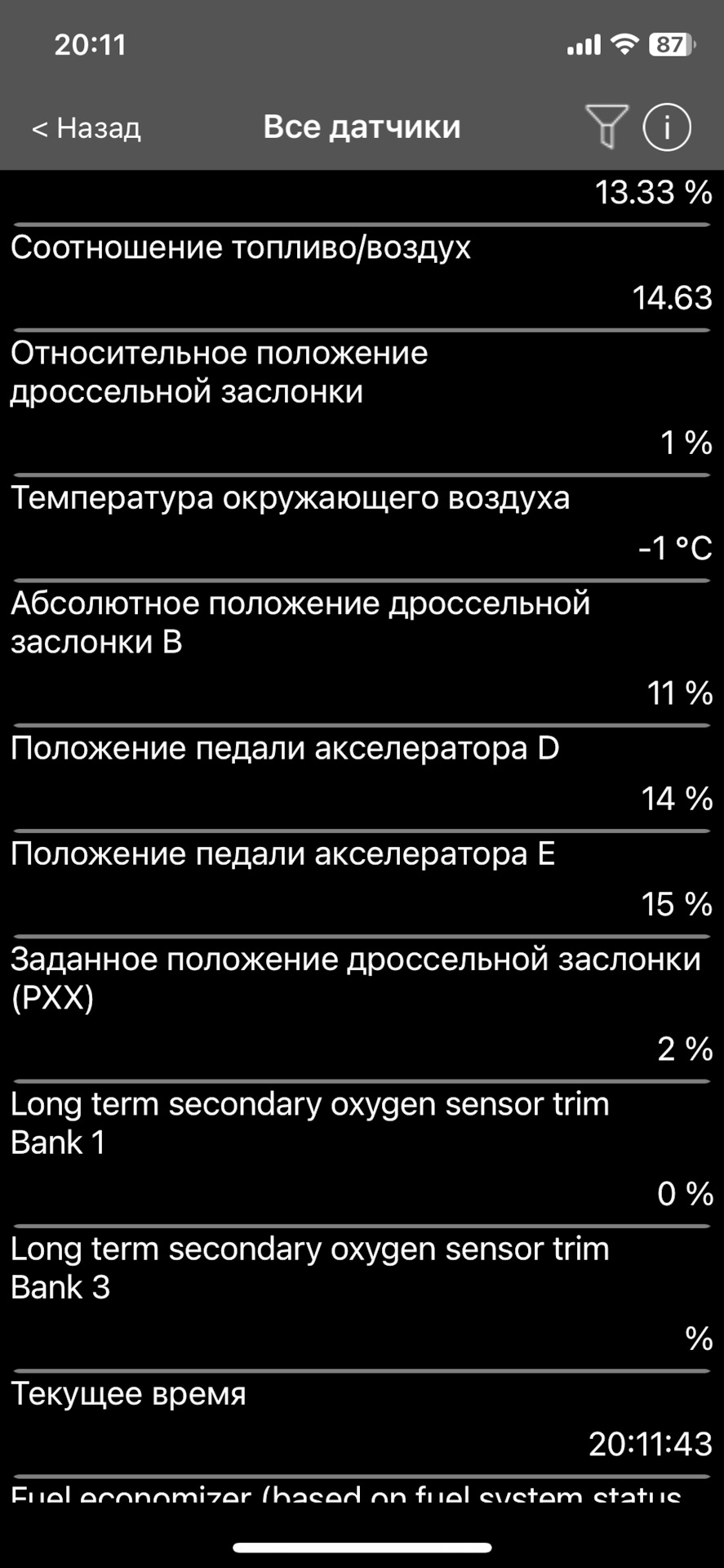 Корекції паливної суміші 4
