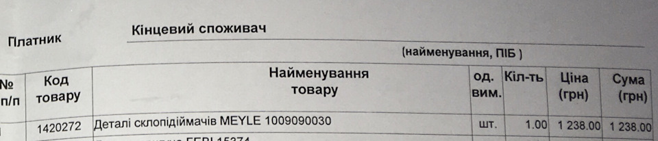 Склопідйомник 1