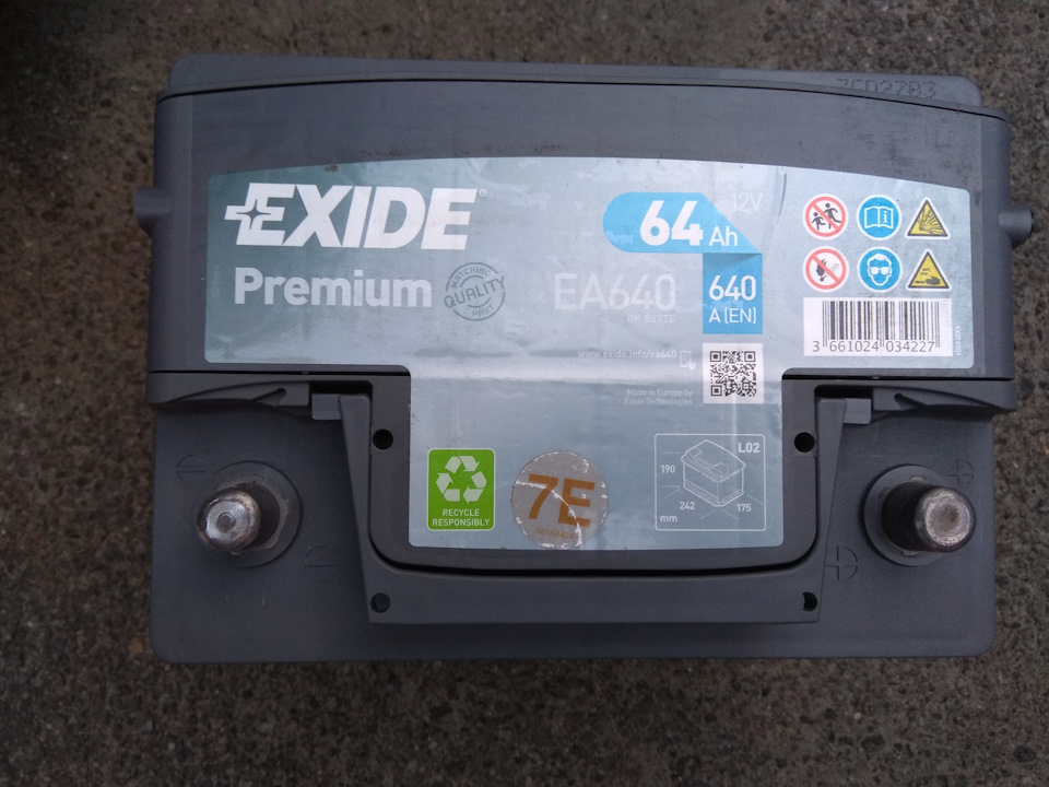 Заміна АКБ & Exide Premium EA640 2