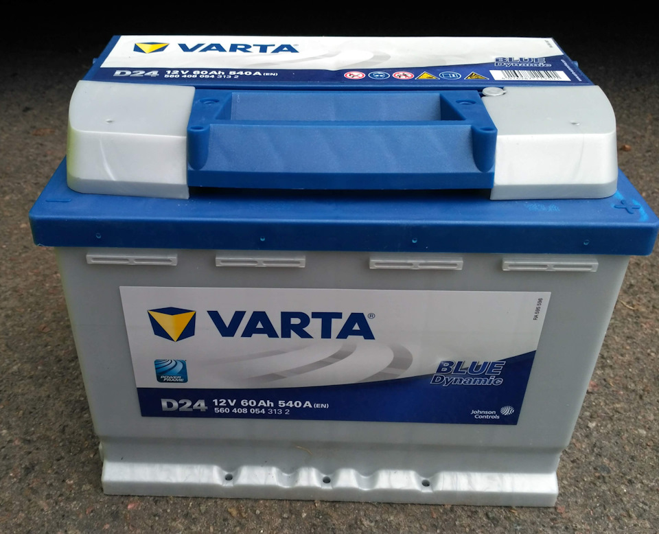 Новий акумулятор Varta D24 60Ah 540A 1