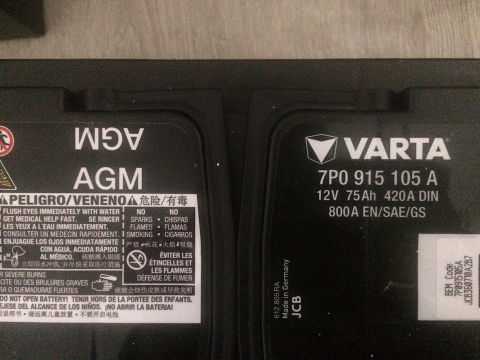Встановлення AGM акумулятора Varta 1